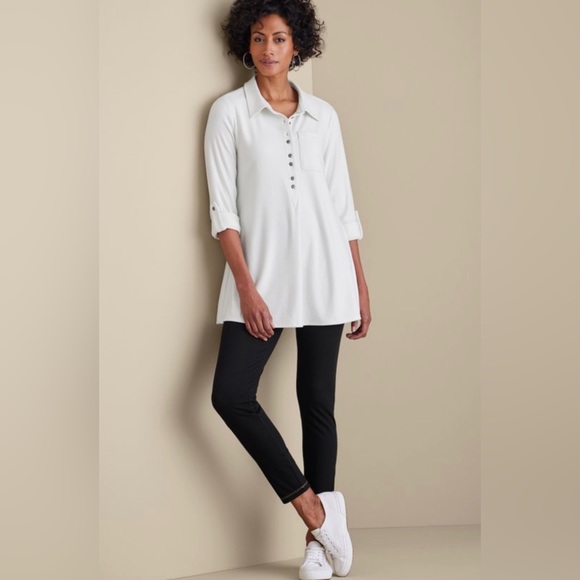 Soft Surroundings Pull On Pants w/ Open Hem - Picture 3 of 9